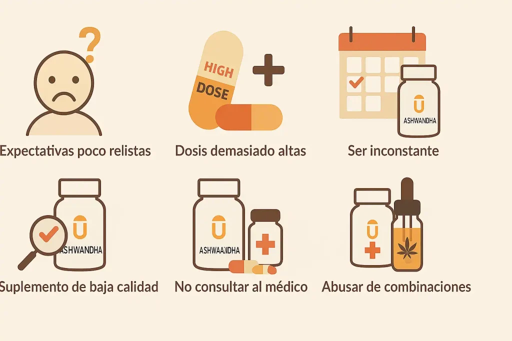 Errores comunes al tomar ashwagandha (y cómo evitarlos)