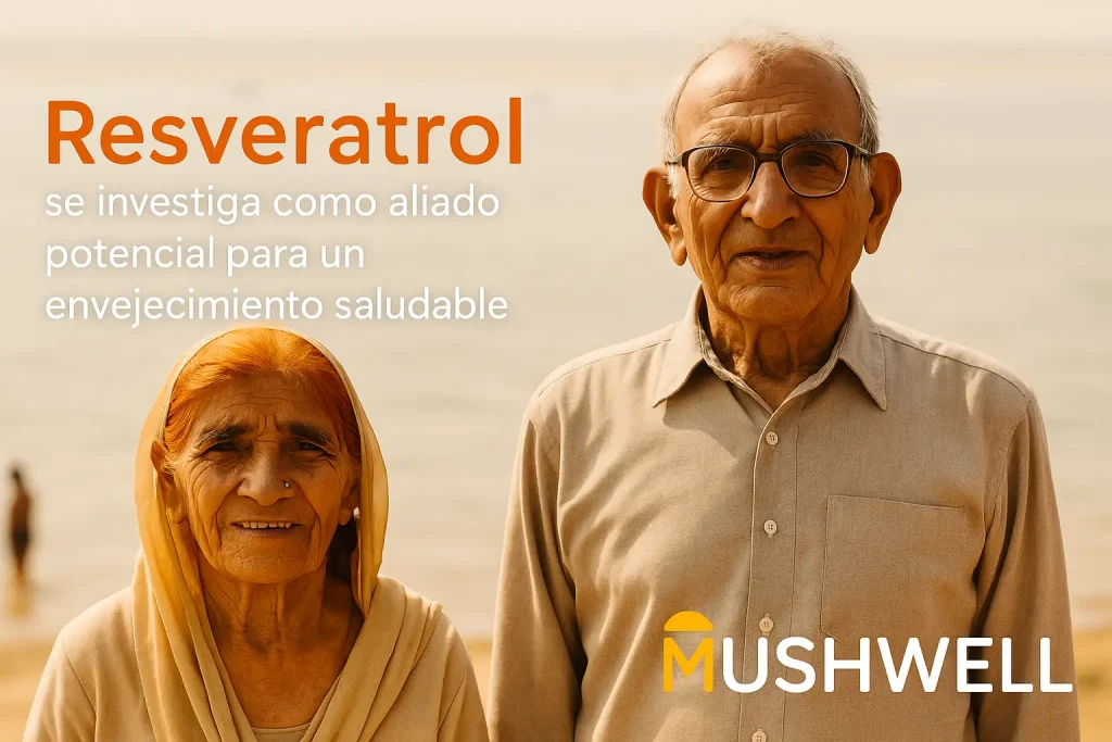 Pareja de edad avanzada; el resveratrol se investiga como aliado potencial para un envejecimiento saludable.