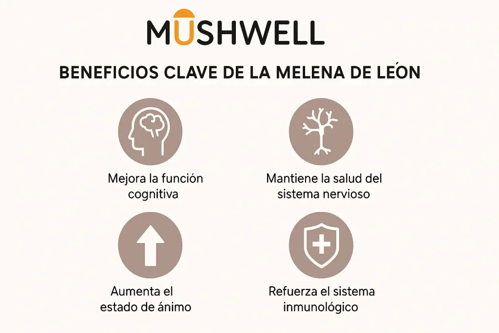 Mejora del enfoque mental con melena de león