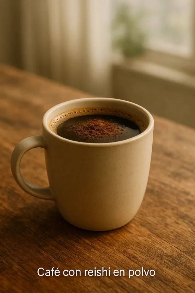Café con Reishi en polvo: combinación calmante y funcional