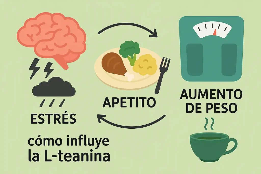 Relación entre estrés, ansiedad y aumento de peso: cómo influye la L-teanina