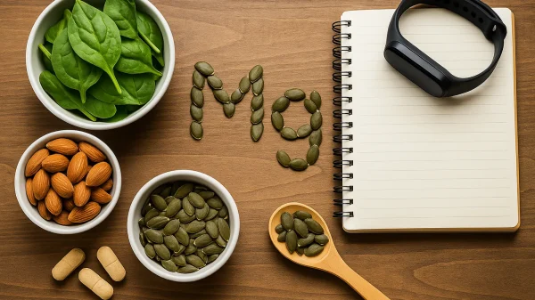 Alimentos ricos en magnesio: espinaca, almendras y semillas con enfoque práctico para principiantes